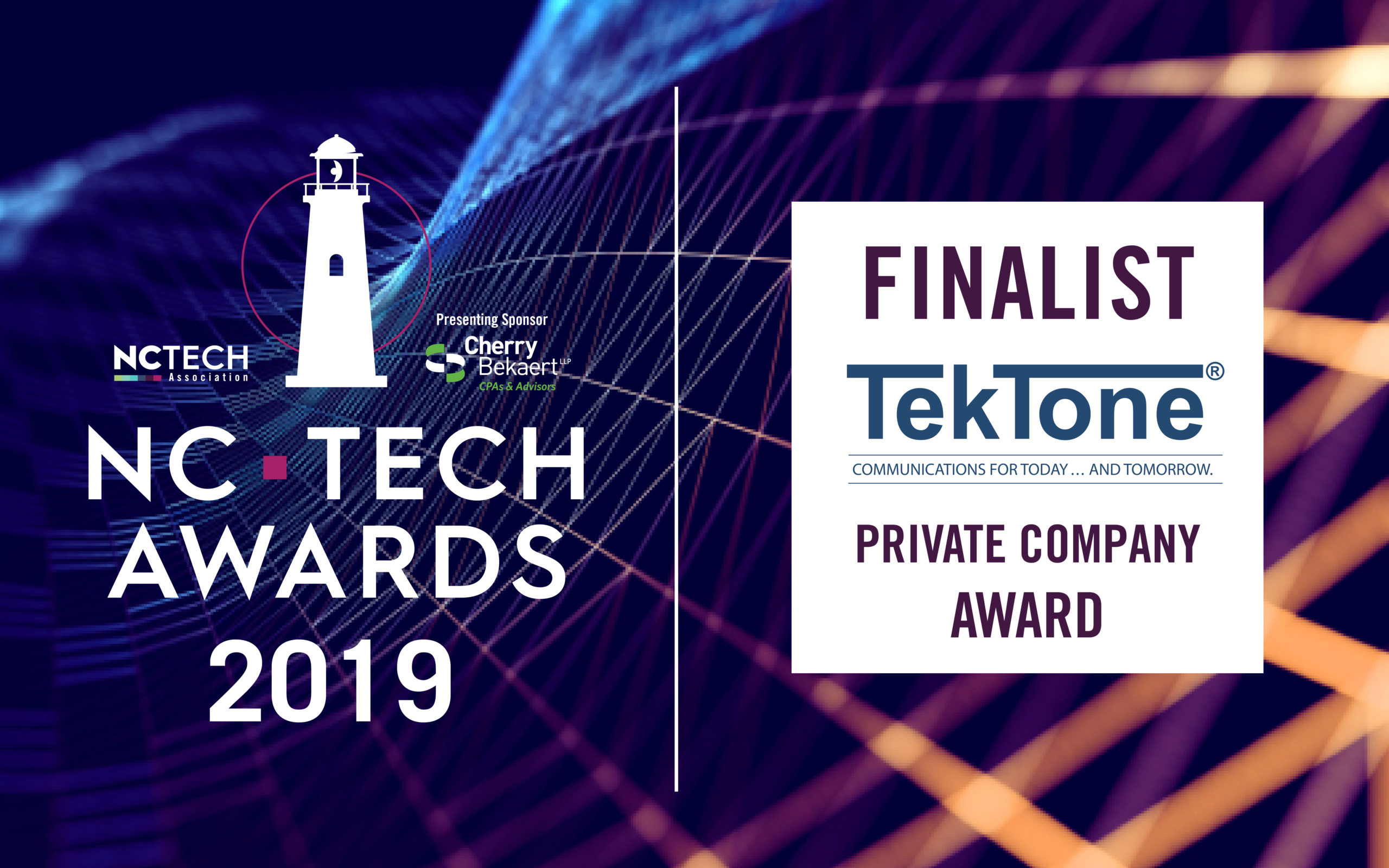 TekTone Selected as Finalist for 2019 NC Tech Awards - TekTone